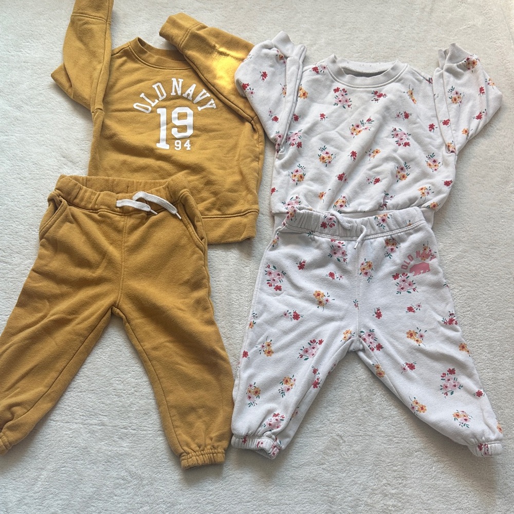 Old Navy Kids' Mustard and Floral Clothing Set